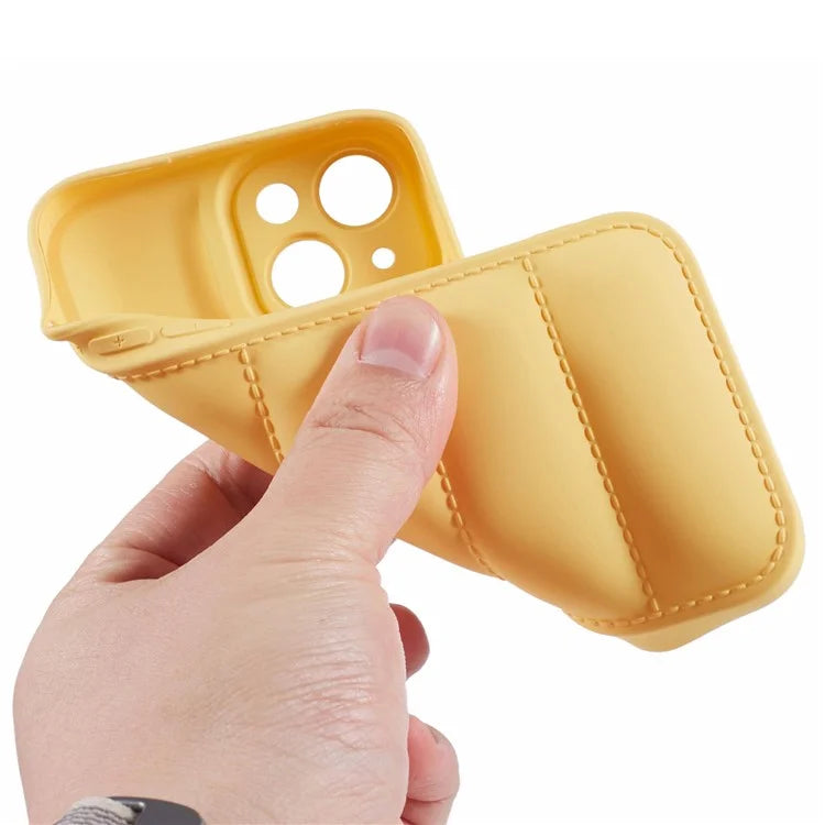 JTW Series For iPhone 13 6.1 inch TPU Case Down Jacket Design Phone Shell with Precise Lens Cutout