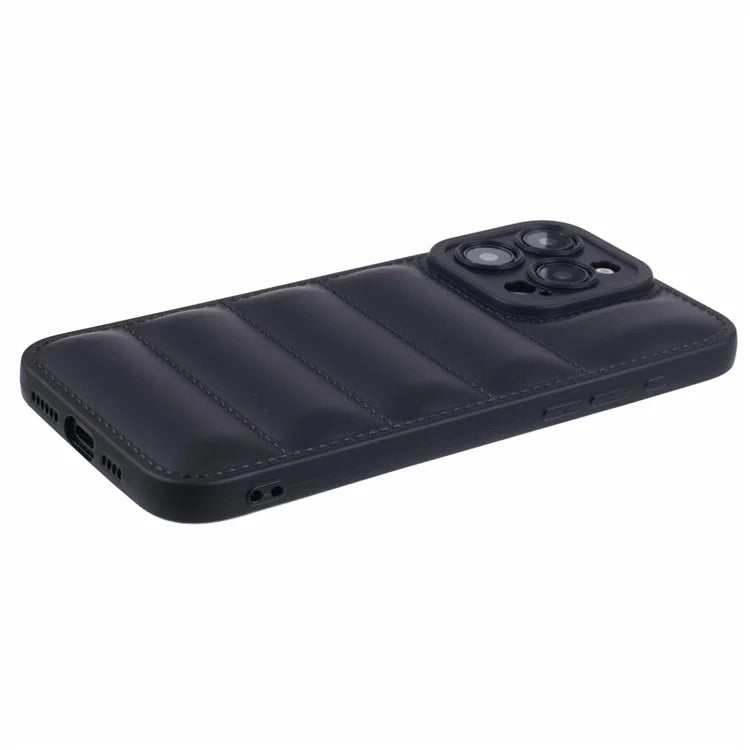 JTW Series For iPhone 15 Pro TPU Case Down Jacket Design Shock-Absorbent Phone Protector