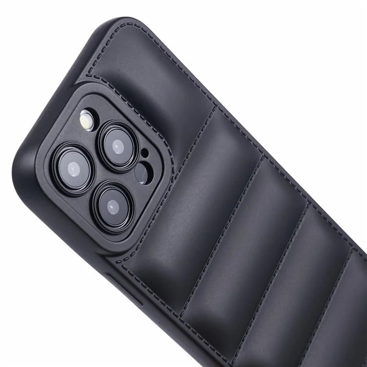 JTW Series For iPhone 15 Pro TPU Case Down Jacket Design Shock-Absorbent Phone Protector