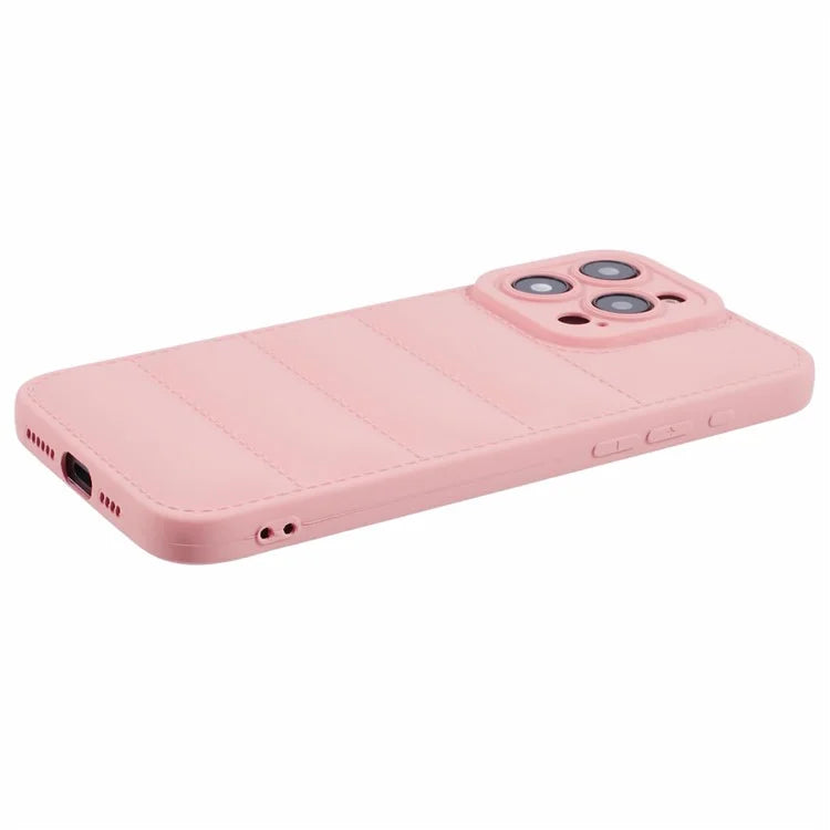 JTW Series For iPhone 15 Pro TPU Case Down Jacket Design Shock-Absorbent Phone Protector