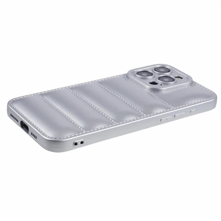 JTW Series For iPhone 15 Pro TPU Case Down Jacket Design Shock-Absorbent Phone Protector