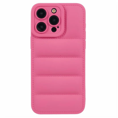 JTW Series For iPhone 14 Pro TPU Case Grid Down Jacket Texture Phone Back Shell