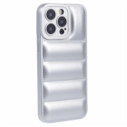 JTW Series For iPhone 14 Pro TPU Case Grid Down Jacket Texture Phone Back Shell