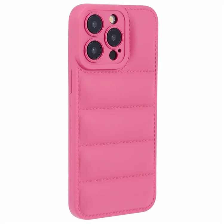JTW Series For iPhone 14 Pro Max Case Grid Down Jacket Texture Rubberized Protective Shell