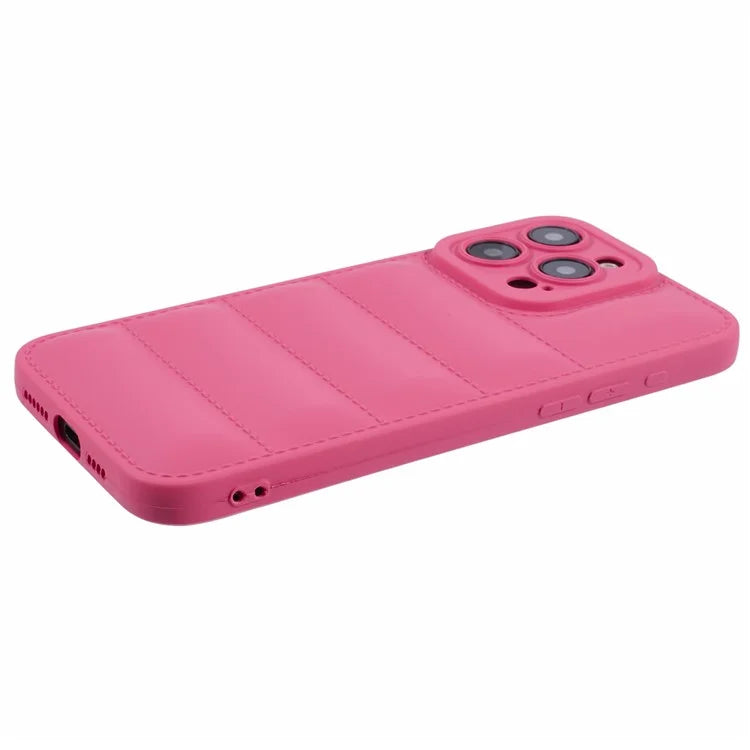 JTW Series For iPhone 14 Pro Max Case Grid Down Jacket Texture Rubberized Protective Shell