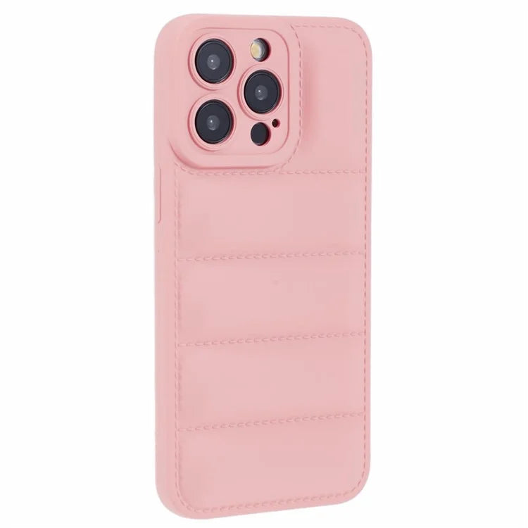 JTW Series For iPhone 14 Pro Max Case Grid Down Jacket Texture Rubberized Protective Shell