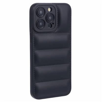 JTW Series For iPhone 13 Pro Max 6.7 inch Rubberized Case Grid Down Jacket Texture TPU Back Shell