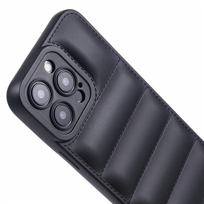 JTW Series For iPhone 13 Pro Max 6.7 inch Rubberized Case Grid Down Jacket Texture TPU Back Shell