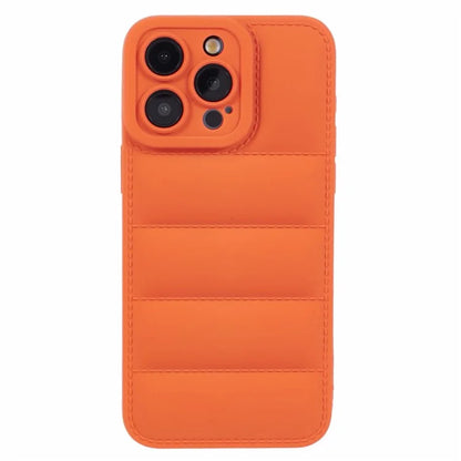 JTW Series For iPhone 13 Pro Max 6.7 inch Rubberized Case Grid Down Jacket Texture TPU Back Shell