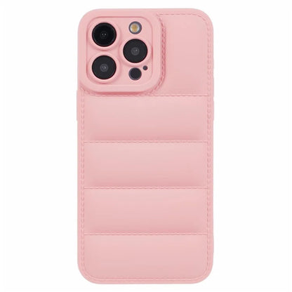 JTW Series For iPhone 13 Pro Max 6.7 inch Rubberized Case Grid Down Jacket Texture TPU Back Shell
