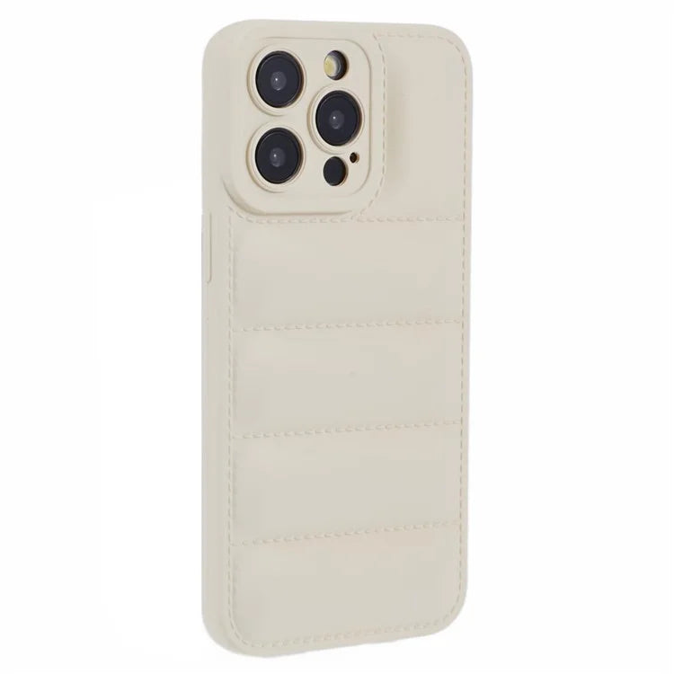 JTW Series For iPhone 13 Pro 6.1 inch Protective Case Grid Down Jacket Texture Anti-drop Shell