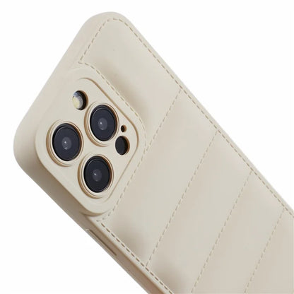 JTW Series For iPhone 13 Pro 6.1 inch Protective Case Grid Down Jacket Texture Anti-drop Shell