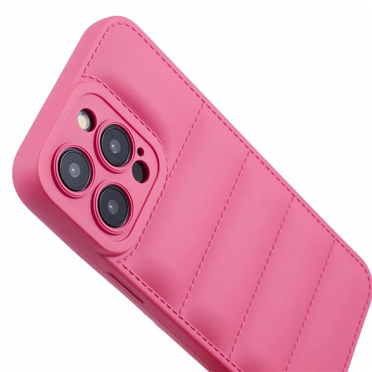 JTW Series For iPhone 13 Pro 6.1 inch Protective Case Grid Down Jacket Texture Anti-drop Shell