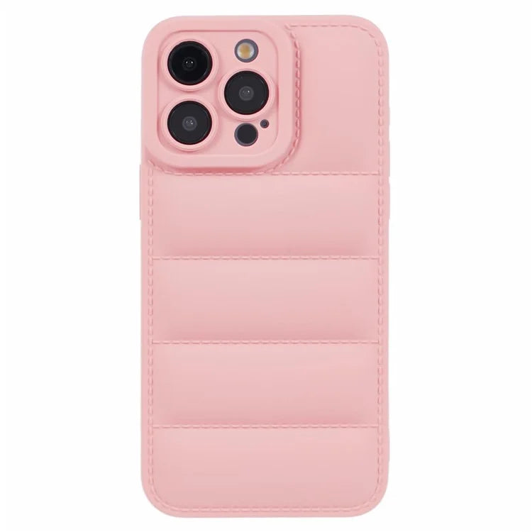 JTW Series For iPhone 12 Pro 6.1 inch Case Soft TPU Grid Down Jacket Texture Smart Phone Shell