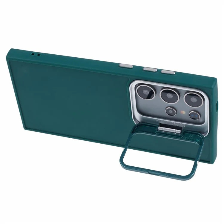QH Series for Samsung Galaxy S24 Ultra Kickstand Case Silicone Cover Big Lens Hole