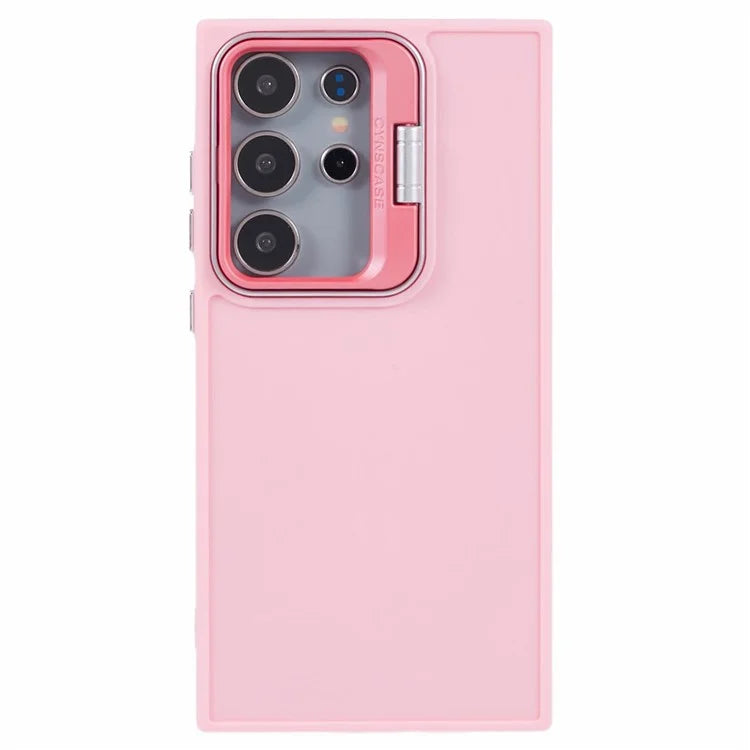 QH Series for Samsung Galaxy S24 Ultra Kickstand Case Silicone Cover Big Lens Hole