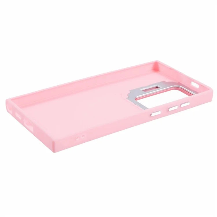 QH Series for Samsung Galaxy S24 Ultra Kickstand Case Silicone Cover Big Lens Hole