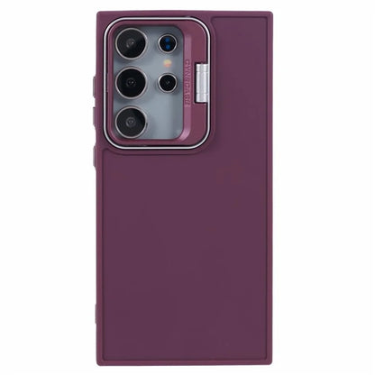 QH Series for Samsung Galaxy S24 Ultra Kickstand Case Silicone Cover Big Lens Hole