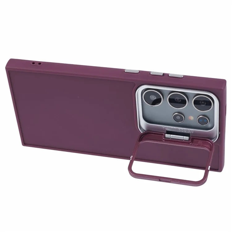 QH Series for Samsung Galaxy S24 Ultra Kickstand Case Silicone Cover Big Lens Hole