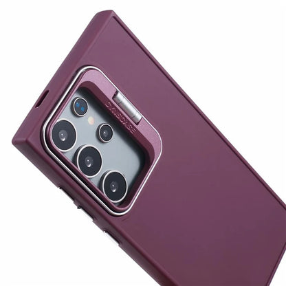QH Series for Samsung Galaxy S24 Ultra Kickstand Case Silicone Cover Big Lens Hole