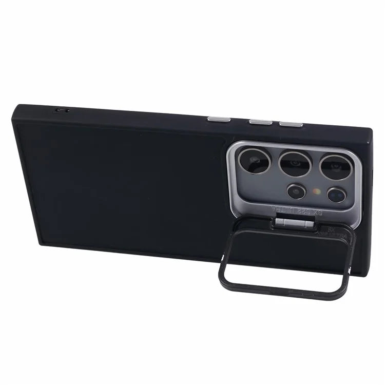 QH Series for Samsung Galaxy S24 Ultra Kickstand Case Silicone Cover Big Lens Hole