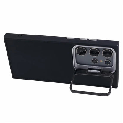 QH Series for Samsung Galaxy S24 Ultra Kickstand Case Silicone Cover Big Lens Hole