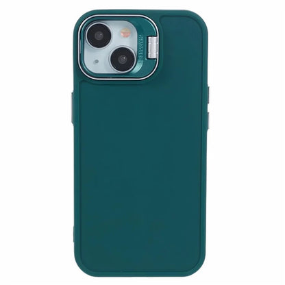QH Series for iPhone 13 Shockproof Silicone Case Lens Frame Kickstand Phone Cover