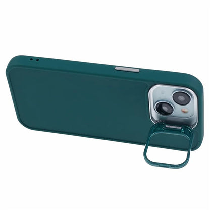 QH Series for iPhone 13 Shockproof Silicone Case Lens Frame Kickstand Phone Cover
