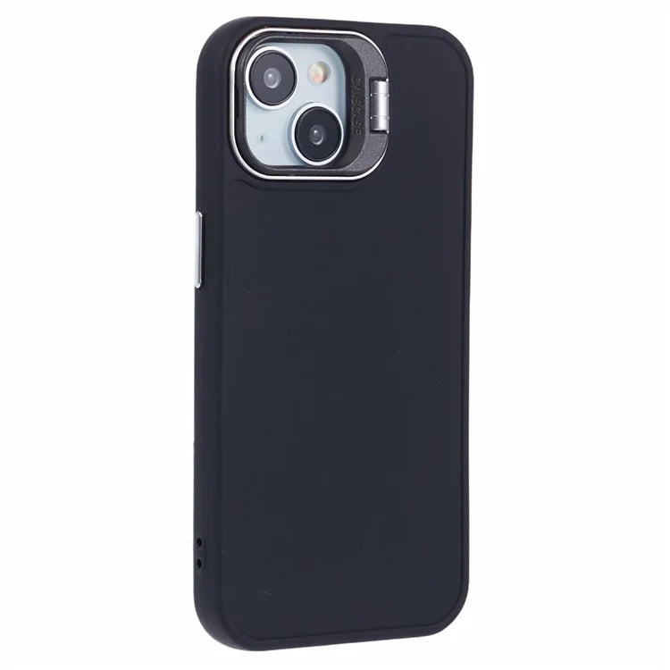 QH Series for iPhone 13 Shockproof Silicone Case Lens Frame Kickstand Phone Cover