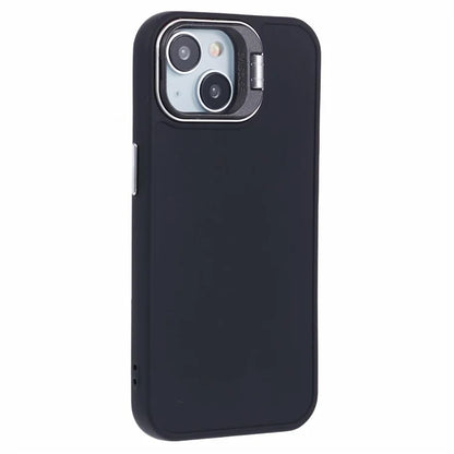 QH Series for iPhone 13 Shockproof Silicone Case Lens Frame Kickstand Phone Cover