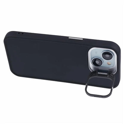 QH Series for iPhone 13 Shockproof Silicone Case Lens Frame Kickstand Phone Cover