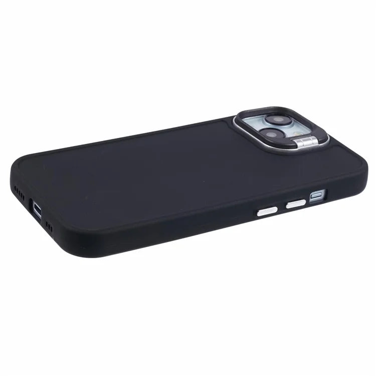 QH Series for iPhone 13 Shockproof Silicone Case Lens Frame Kickstand Phone Cover
