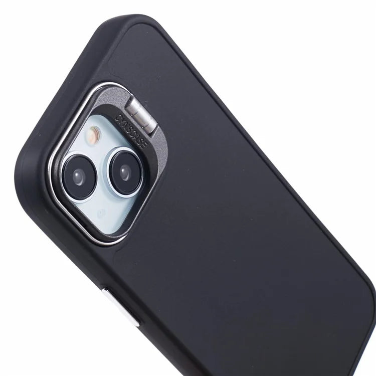 QH Series for iPhone 13 Shockproof Silicone Case Lens Frame Kickstand Phone Cover