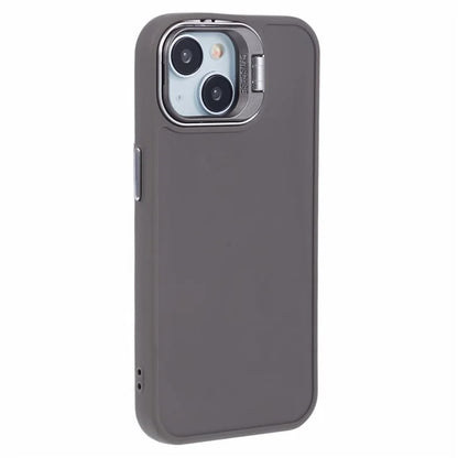 QH Series for iPhone 13 Shockproof Silicone Case Lens Frame Kickstand Phone Cover