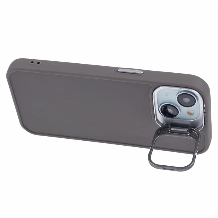 QH Series for iPhone 13 Shockproof Silicone Case Lens Frame Kickstand Phone Cover