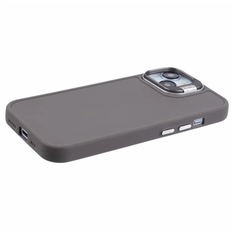 QH Series for iPhone 13 Shockproof Silicone Case Lens Frame Kickstand Phone Cover
