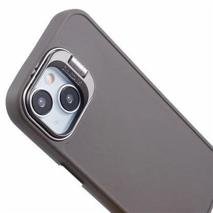 QH Series for iPhone 13 Shockproof Silicone Case Lens Frame Kickstand Phone Cover