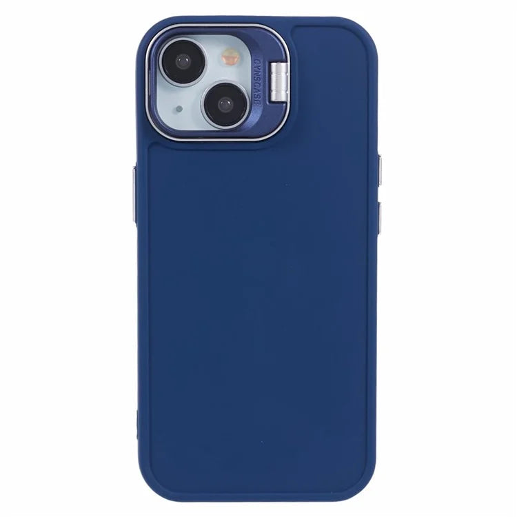 QH Series for iPhone 13 Shockproof Silicone Case Lens Frame Kickstand Phone Cover
