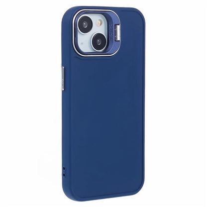 QH Series for iPhone 13 Shockproof Silicone Case Lens Frame Kickstand Phone Cover
