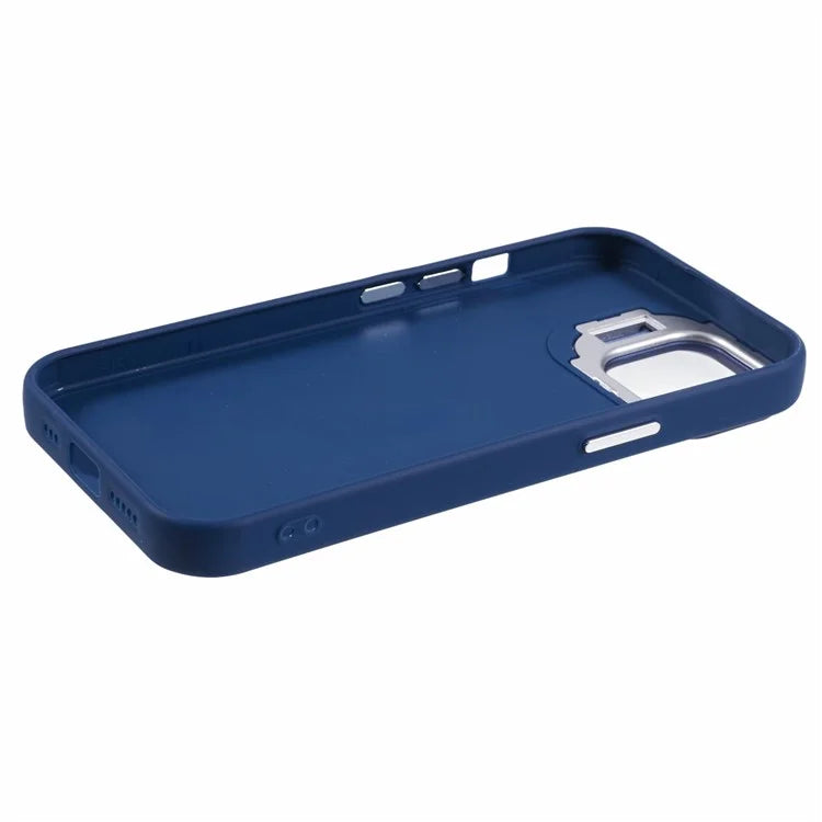 QH Series for iPhone 13 Shockproof Silicone Case Lens Frame Kickstand Phone Cover