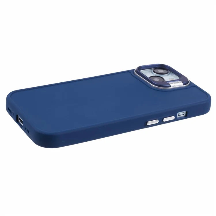 QH Series for iPhone 13 Shockproof Silicone Case Lens Frame Kickstand Phone Cover