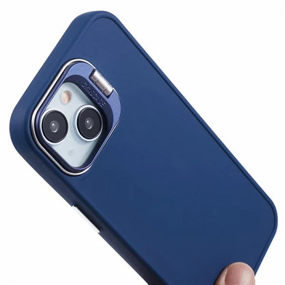 QH Series for iPhone 13 Shockproof Silicone Case Lens Frame Kickstand Phone Cover