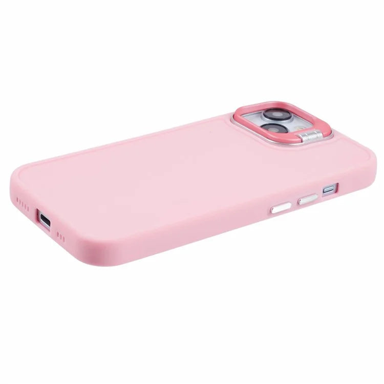 QH Series for iPhone 13 Shockproof Silicone Case Lens Frame Kickstand Phone Cover