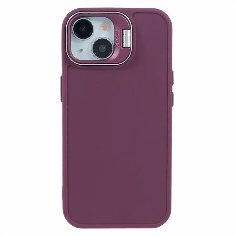 QH Series for iPhone 13 Shockproof Silicone Case Lens Frame Kickstand Phone Cover
