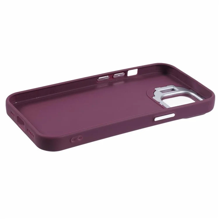 QH Series for iPhone 13 Shockproof Silicone Case Lens Frame Kickstand Phone Cover