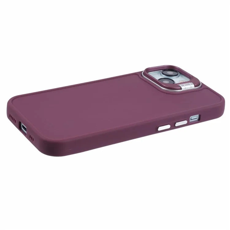 QH Series for iPhone 13 Shockproof Silicone Case Lens Frame Kickstand Phone Cover