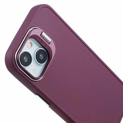 QH Series for iPhone 13 Shockproof Silicone Case Lens Frame Kickstand Phone Cover