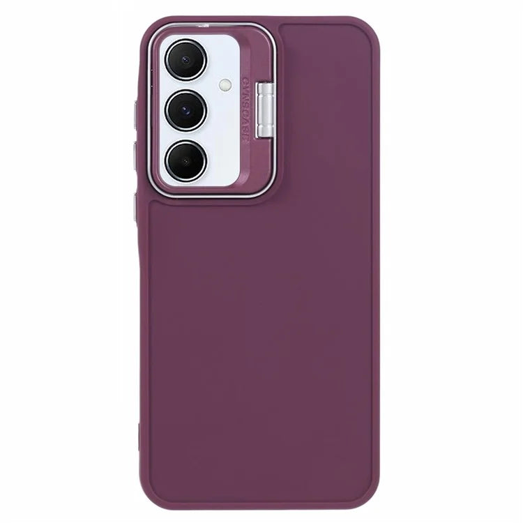 QH Series for Samsung Galaxy A25 5G (Global) (161.0 x 76.5 x 8.3mm) Case Camera Lens Kickstand Silicone Phone Cover
