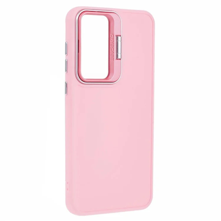 QH Series for Samsung Galaxy A25 5G (Global) (161.0 x 76.5 x 8.3mm) Case Camera Lens Kickstand Silicone Phone Cover