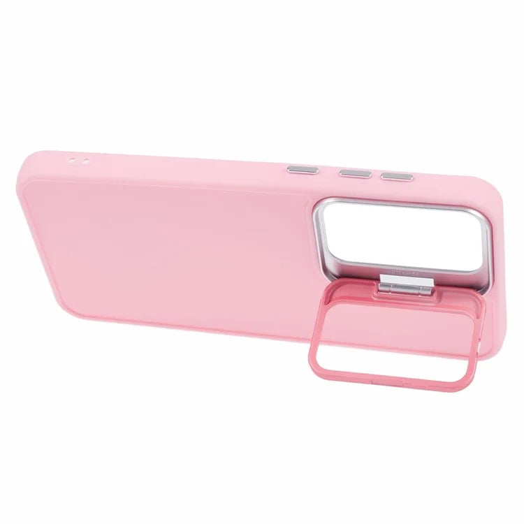 QH Series for Samsung Galaxy A25 5G (Global) (161.0 x 76.5 x 8.3mm) Case Camera Lens Kickstand Silicone Phone Cover